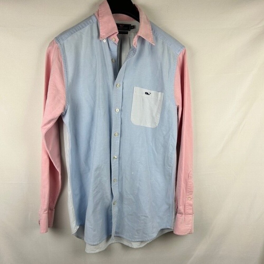 Vineyard Vines color block button shirt size M